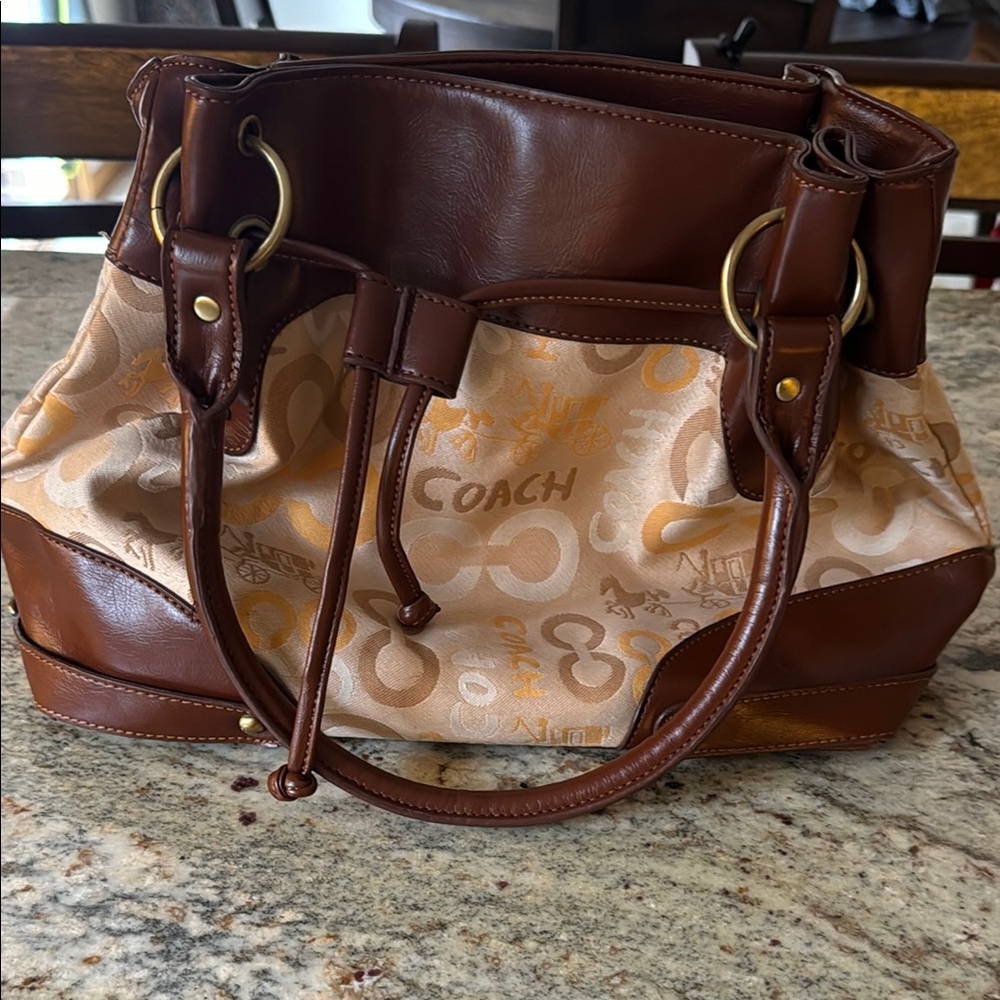 Coach Brown and Tan Women's Bag